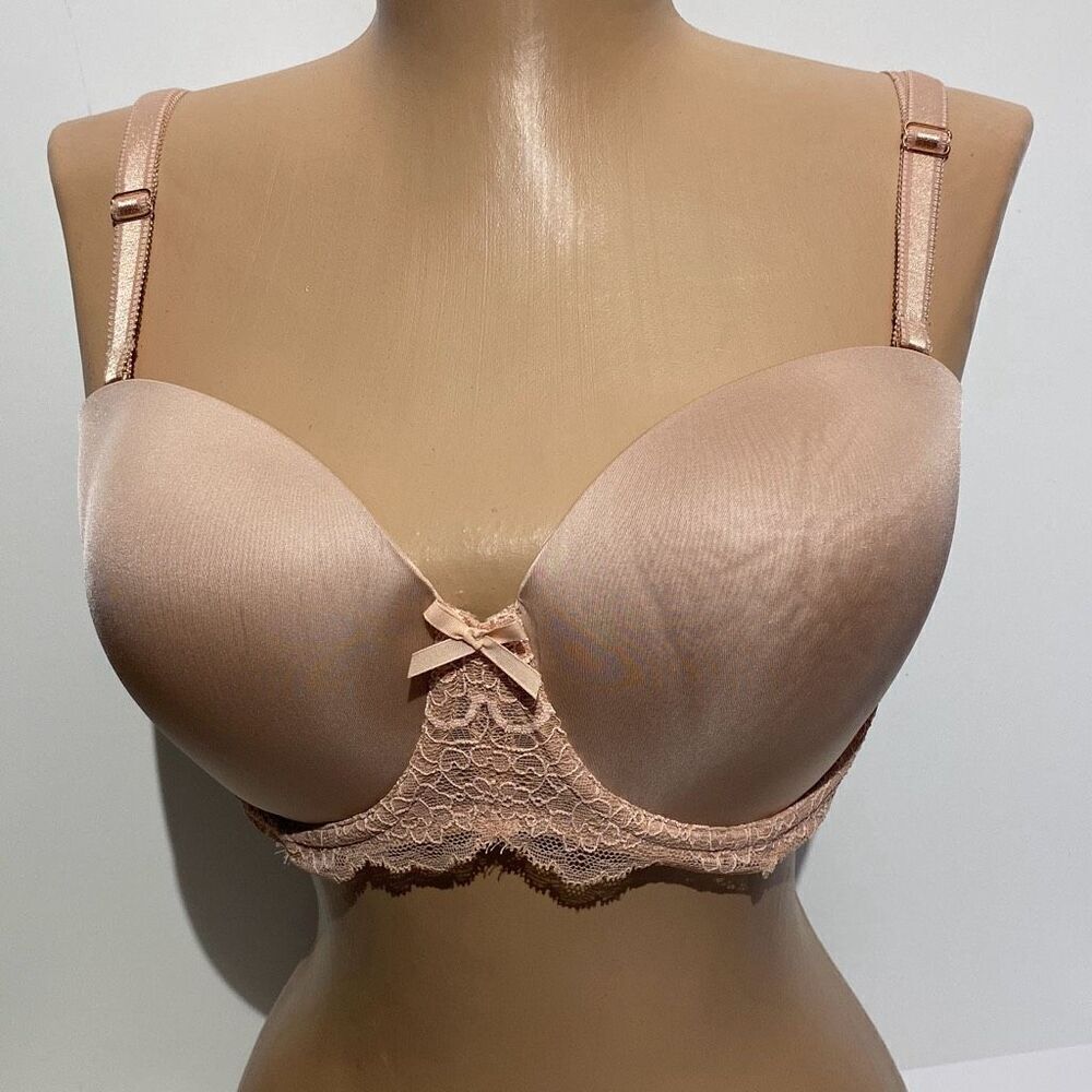 Victoria's Secret Women's Beige Dream Angels Lace Trim Multi-Way‎ Bra Size 36D